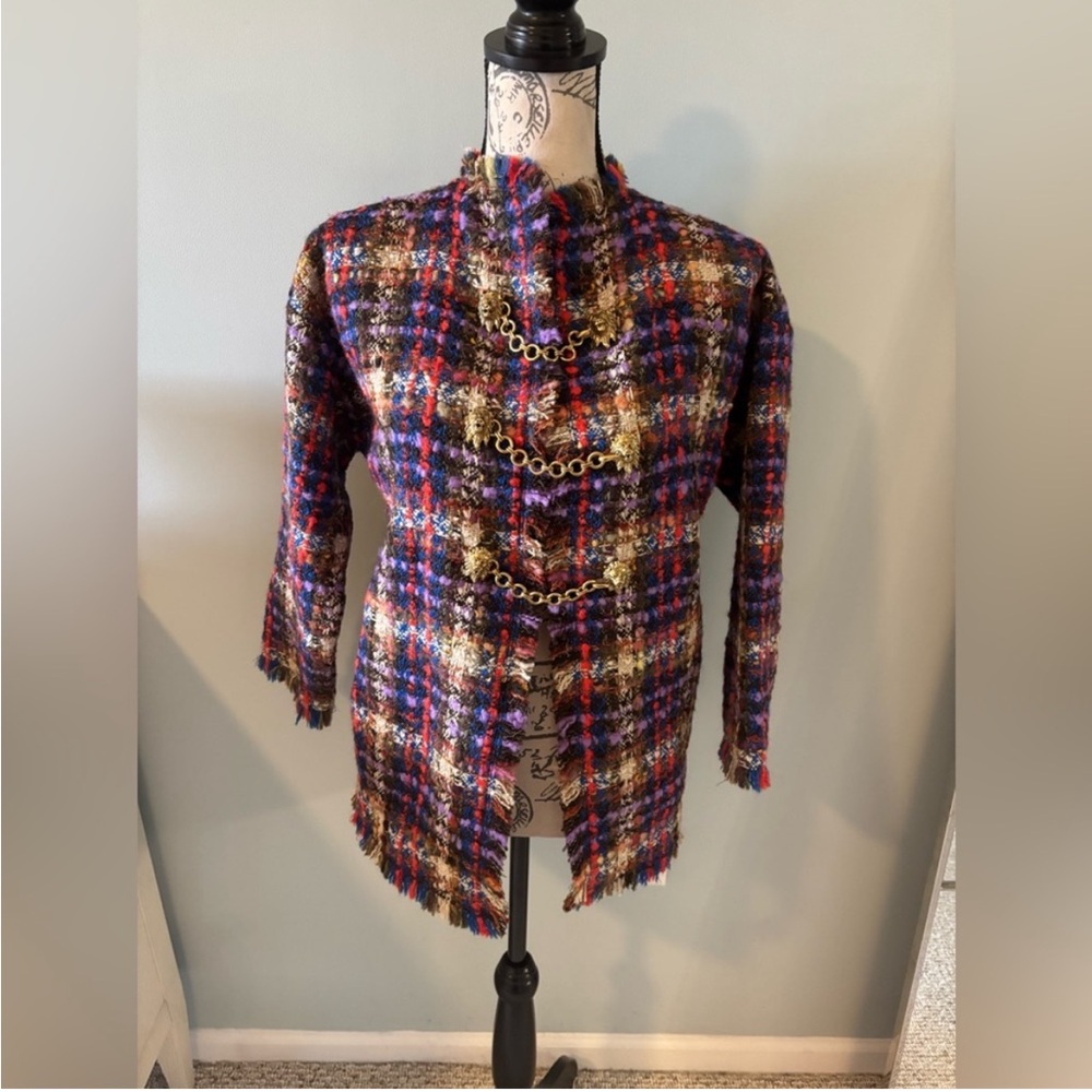Gucci Tweed Jacked with Gold Accents